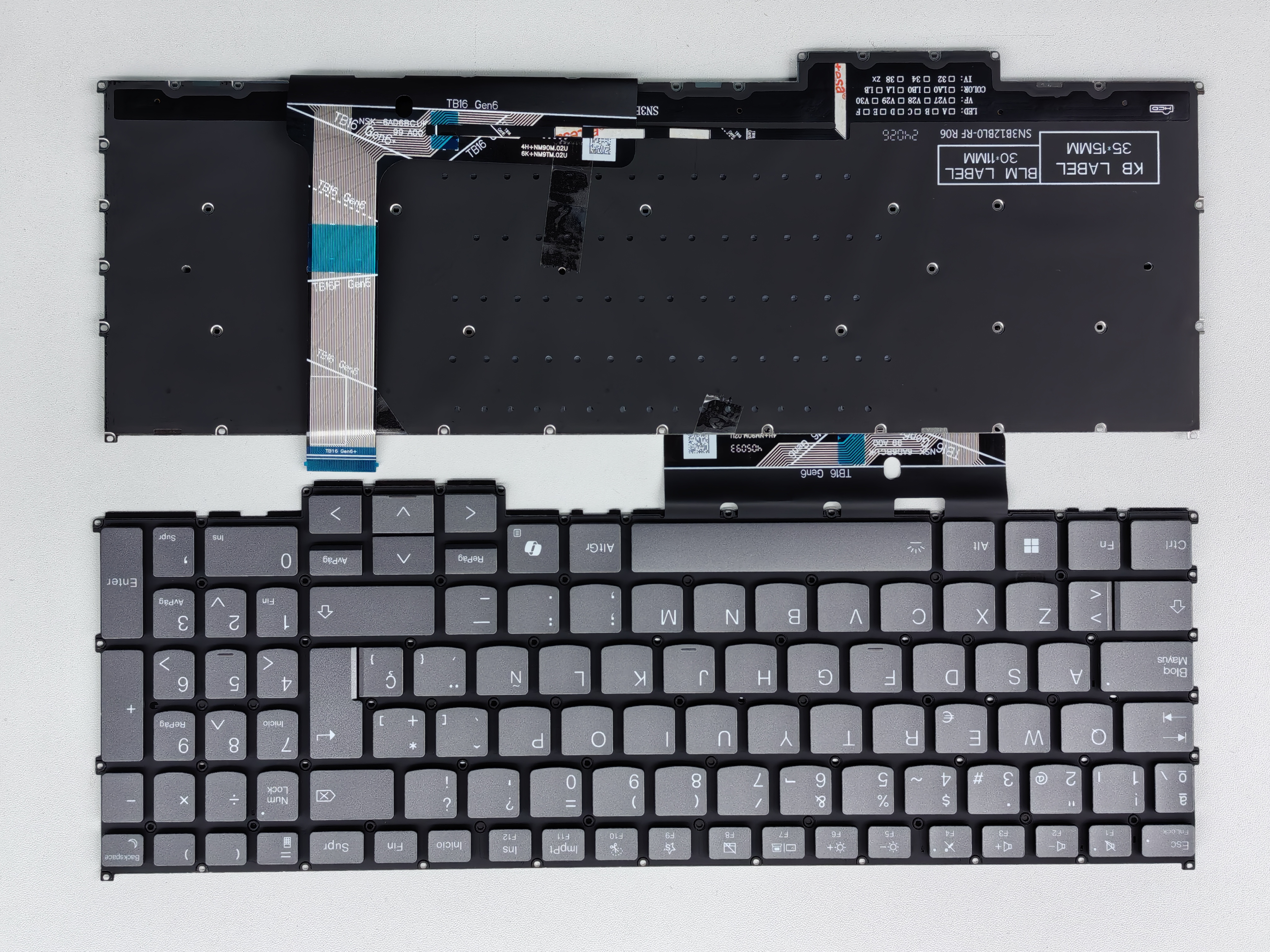 Picture of New Replacement Laptop Keyboard For LENOVO 16G6/16G7 AI key/16P G4 G5 IRH IRLThinkbook16+16p Grey Backlit Sp Layout